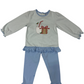 Milk and Cookies Ruffle Pant Set- Three Sisters