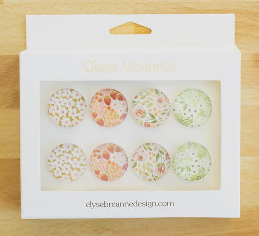 Floral Glass Magnets- Elyse Breanne Design