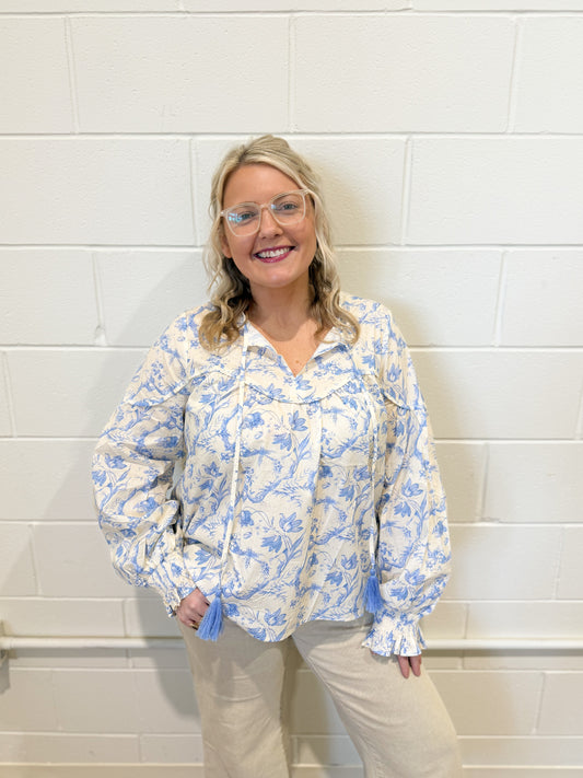 Dusty Blue Heirloom Top