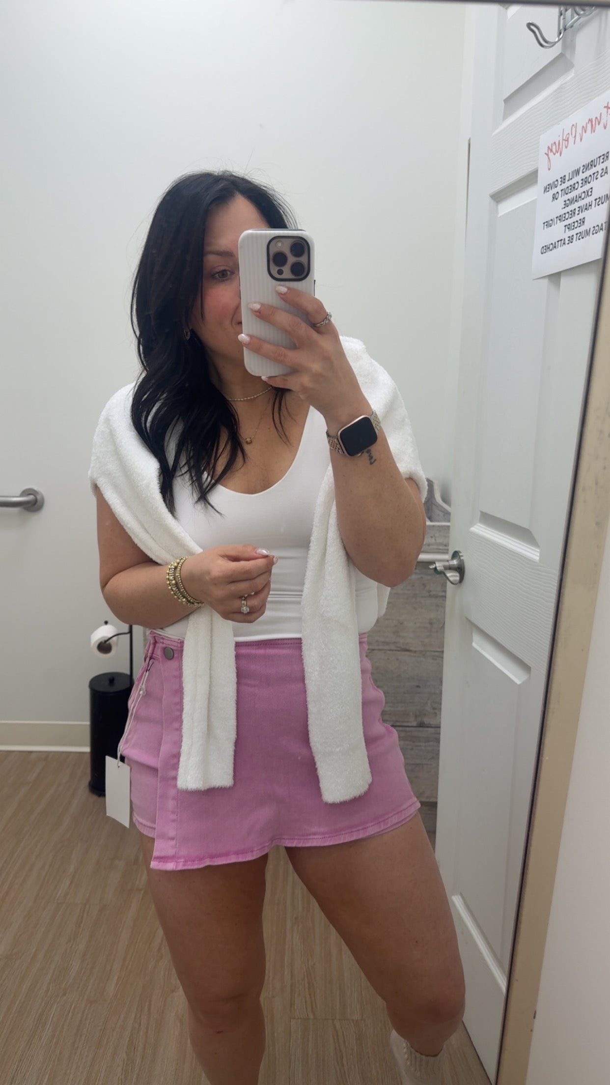 Mauve Denim Skort