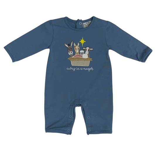 Away in a Manger Boy Romper Three Sisters
