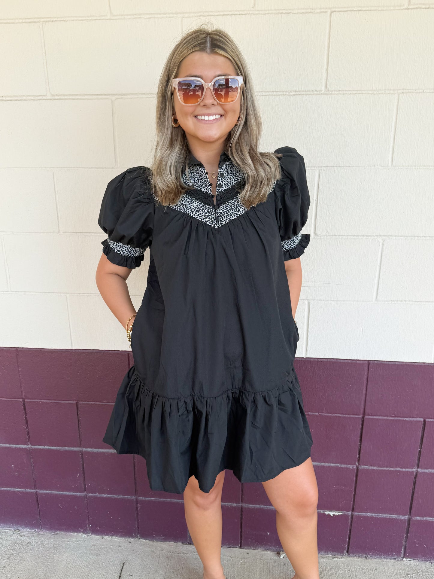 Black Smocked Dress