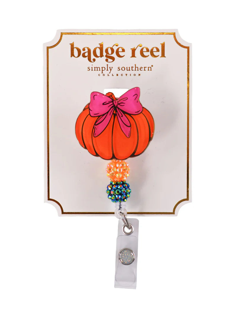 Pumpkin badge reel