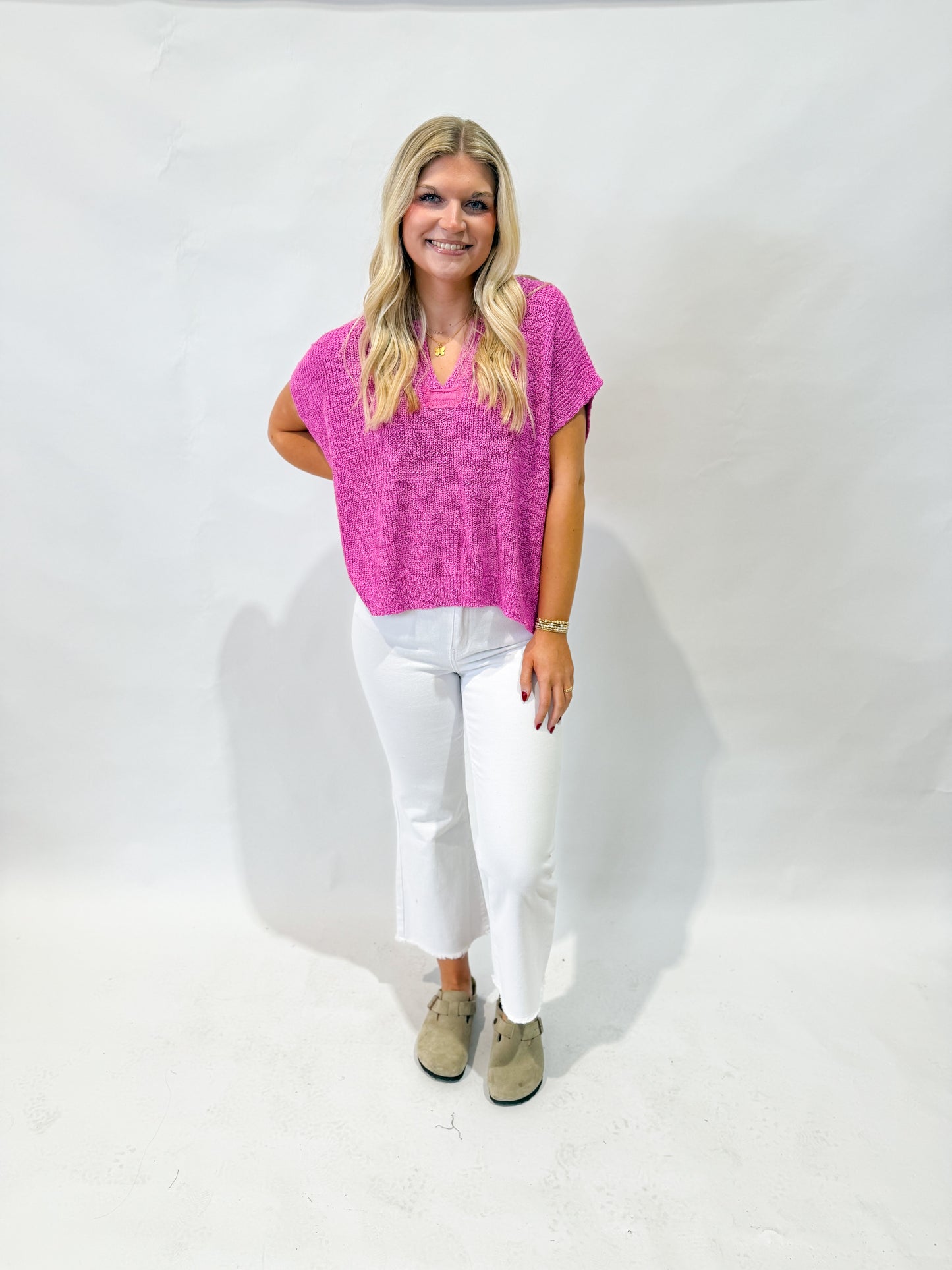 Back Patch Sweater | Bright Muave