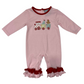 Christmas Train Girl Romper Three Sisters
