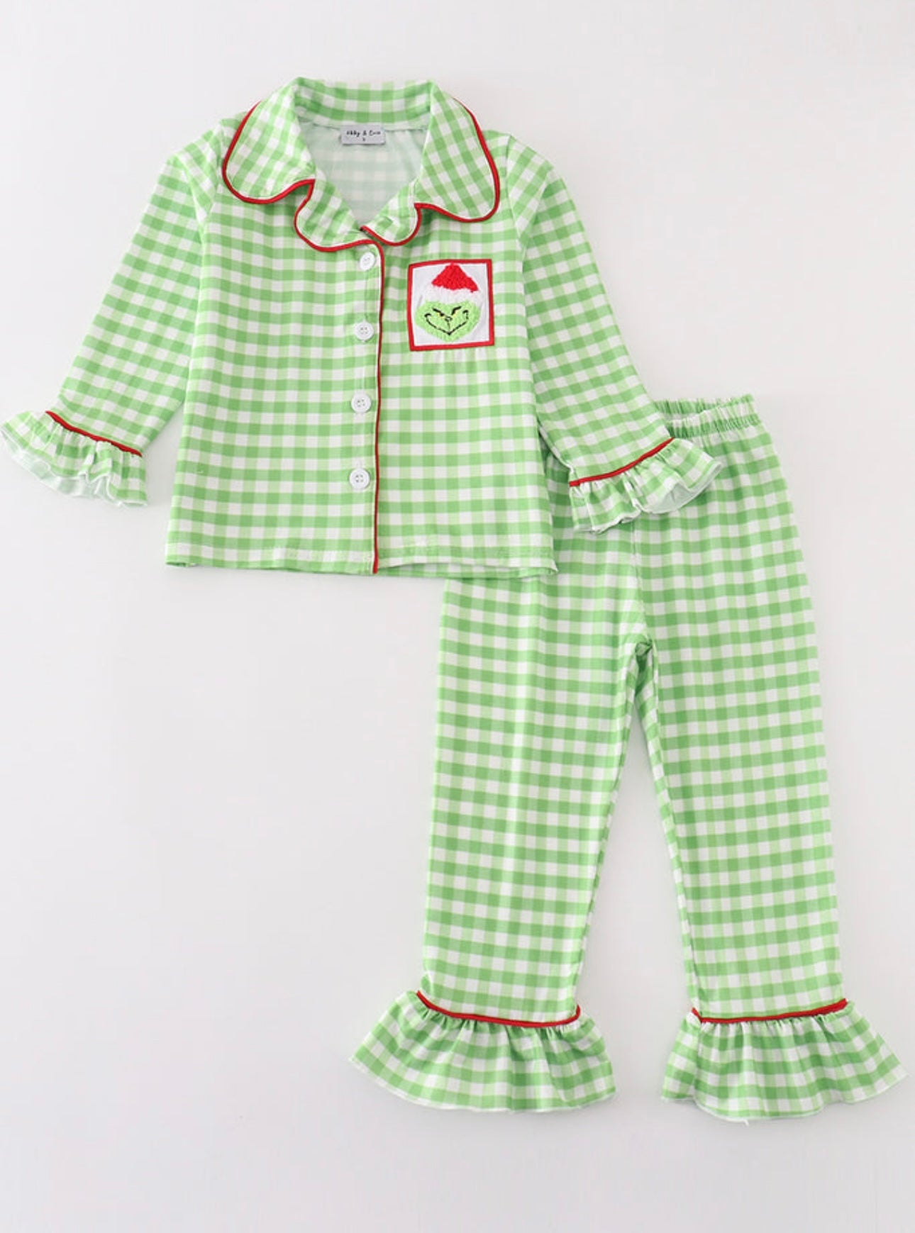 Mean one French knot girl pajama set