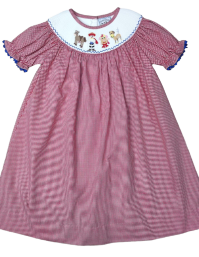 Toy time smocked bishop dress