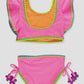 Neon Pink Crochet Detail Butterfly Tankini 2-Piece Swimsuit