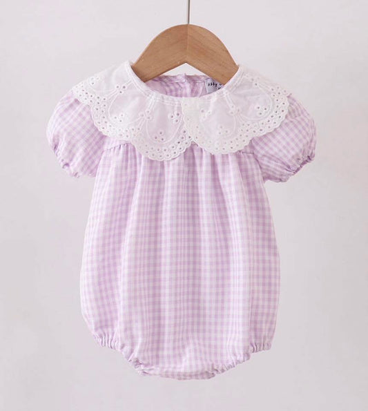 Gingham lavender bubble