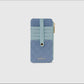 Blue zippered wallet and card holder