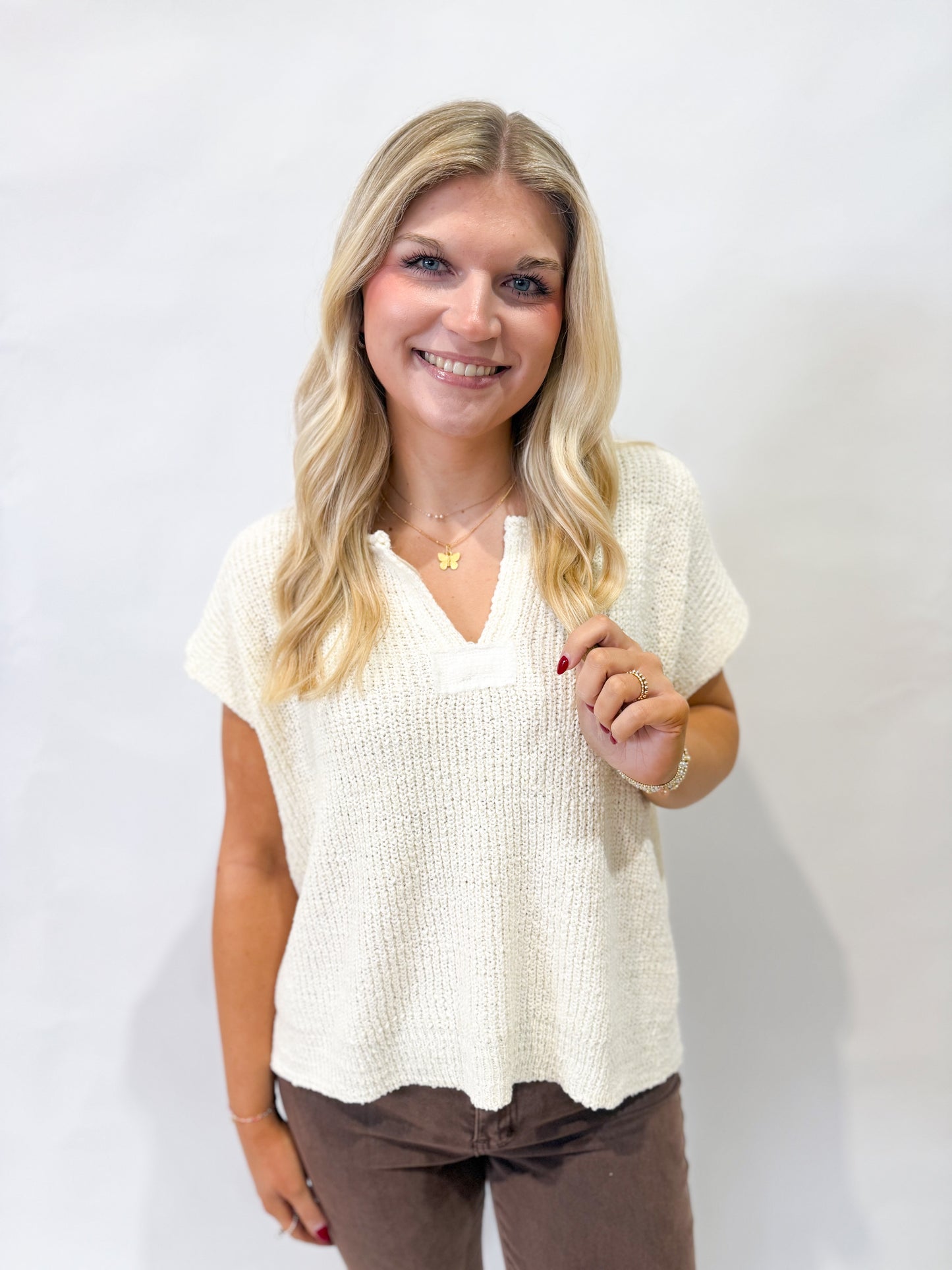 Back Patch Sweater | Ivory