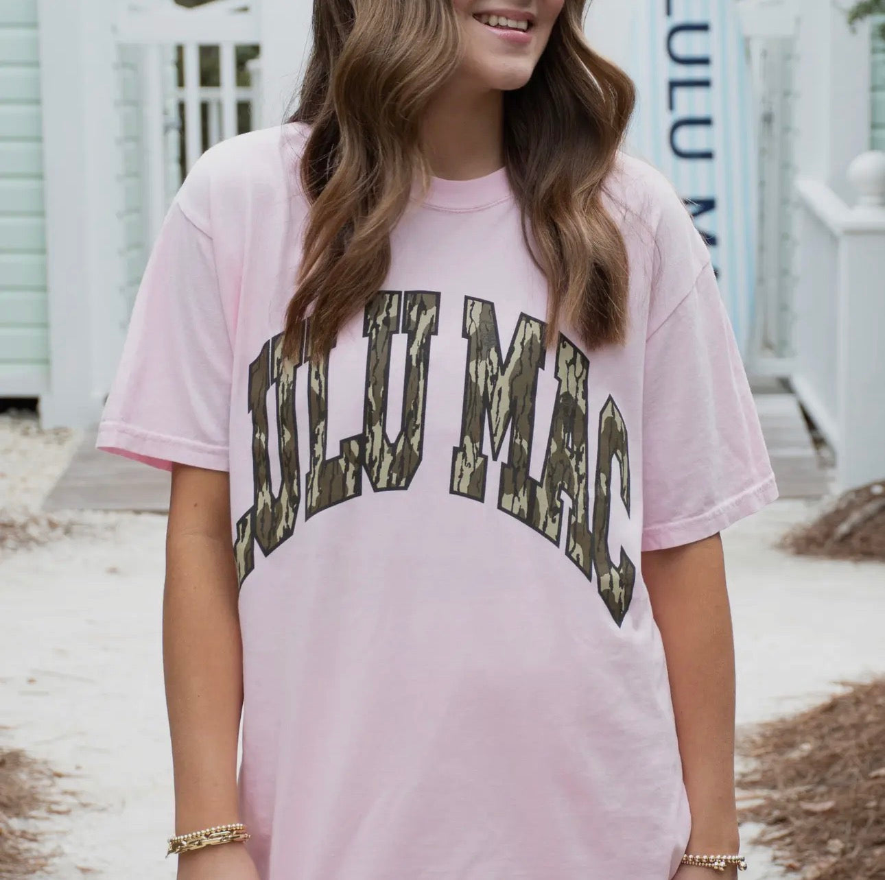 ADULT Pink Camo Tee | Lulu Mac