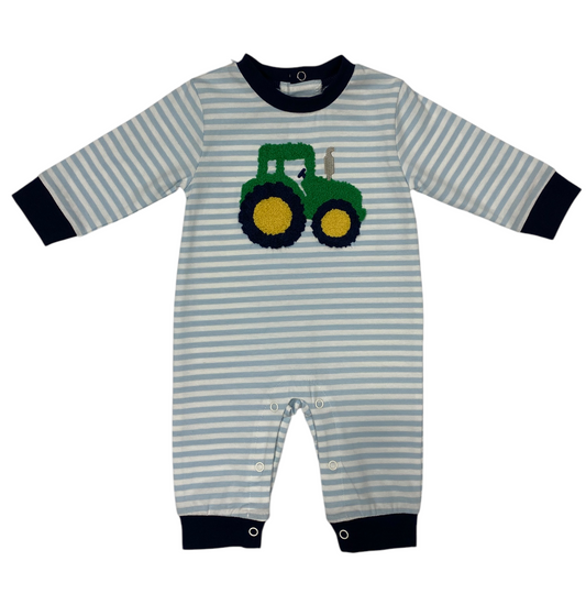 Tractor Boy Romper Three Sisters