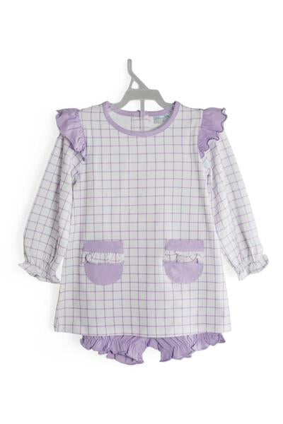 Purple Plaid Bloomer Set