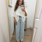 Ivory Scuba Side Slit Top