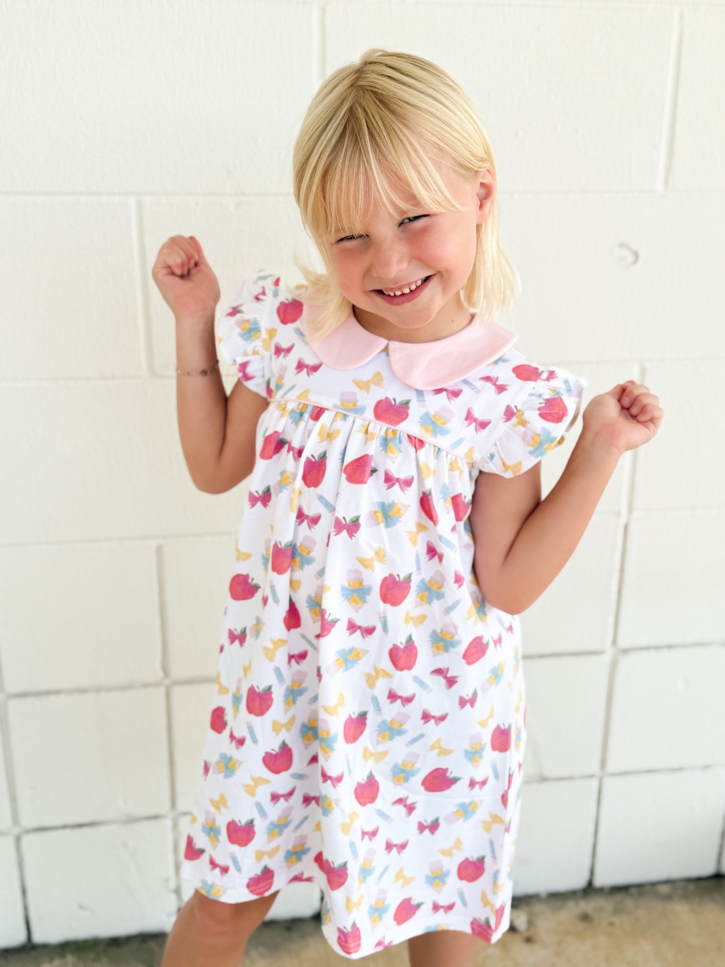 Back to school dress jumping jolly