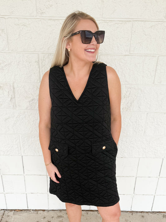 Black Quilted Dress