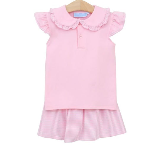 Camilla skort set light pink stripe