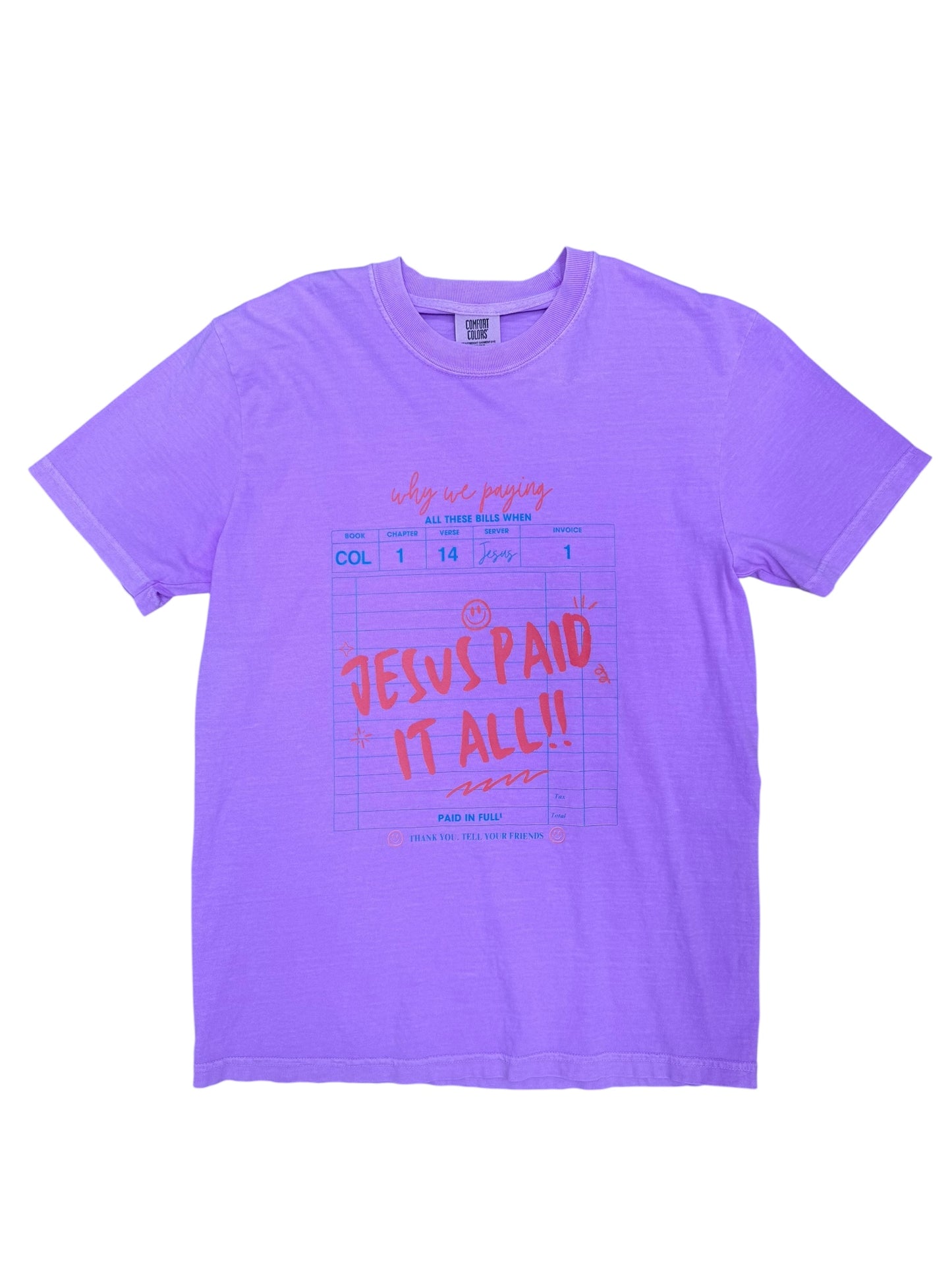 Purple Jesus Paid It All Tee
