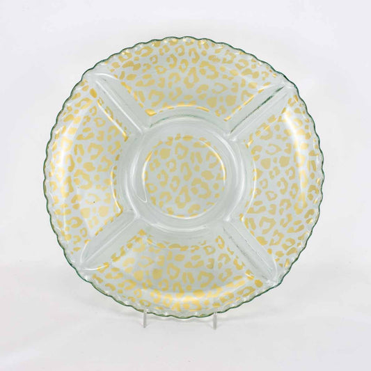 Leopard Chip and Dip Serving Tray