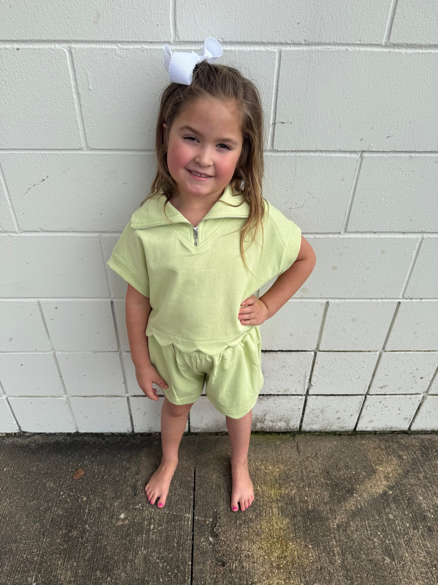 Scallop Tween Set | Lime