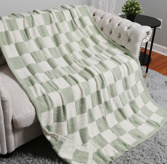 Softest blankets ever Sage check