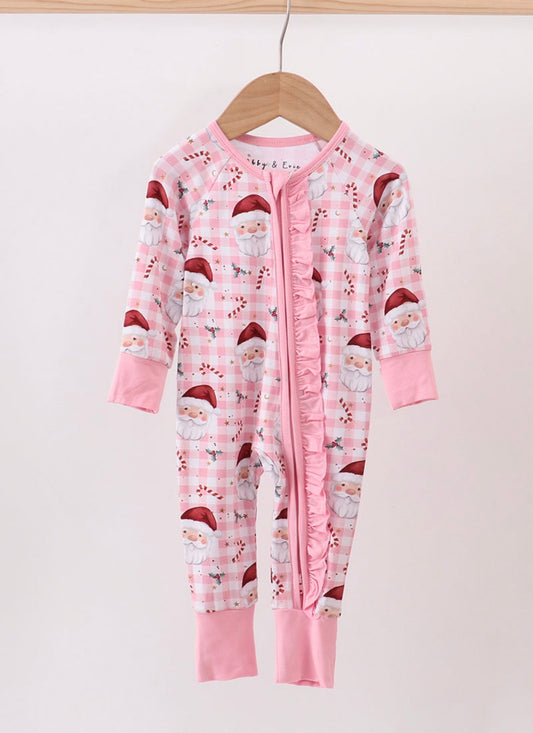Pink Gingham Santa Sleeper