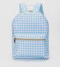 Sky blue check backpack