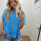 Washed Oversized Top| Blue