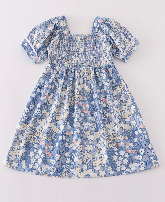 Blue floral dress