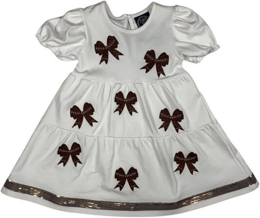 Football Bow Layered Dress-EJ