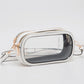 Clear Oval Crossbody White