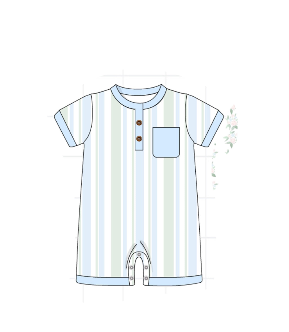 Blue & Green Stripe Bubble