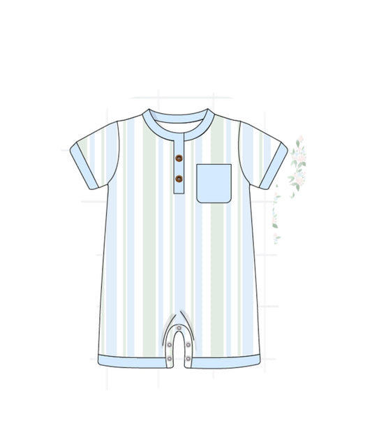 Blue & Green Stripe Bubble