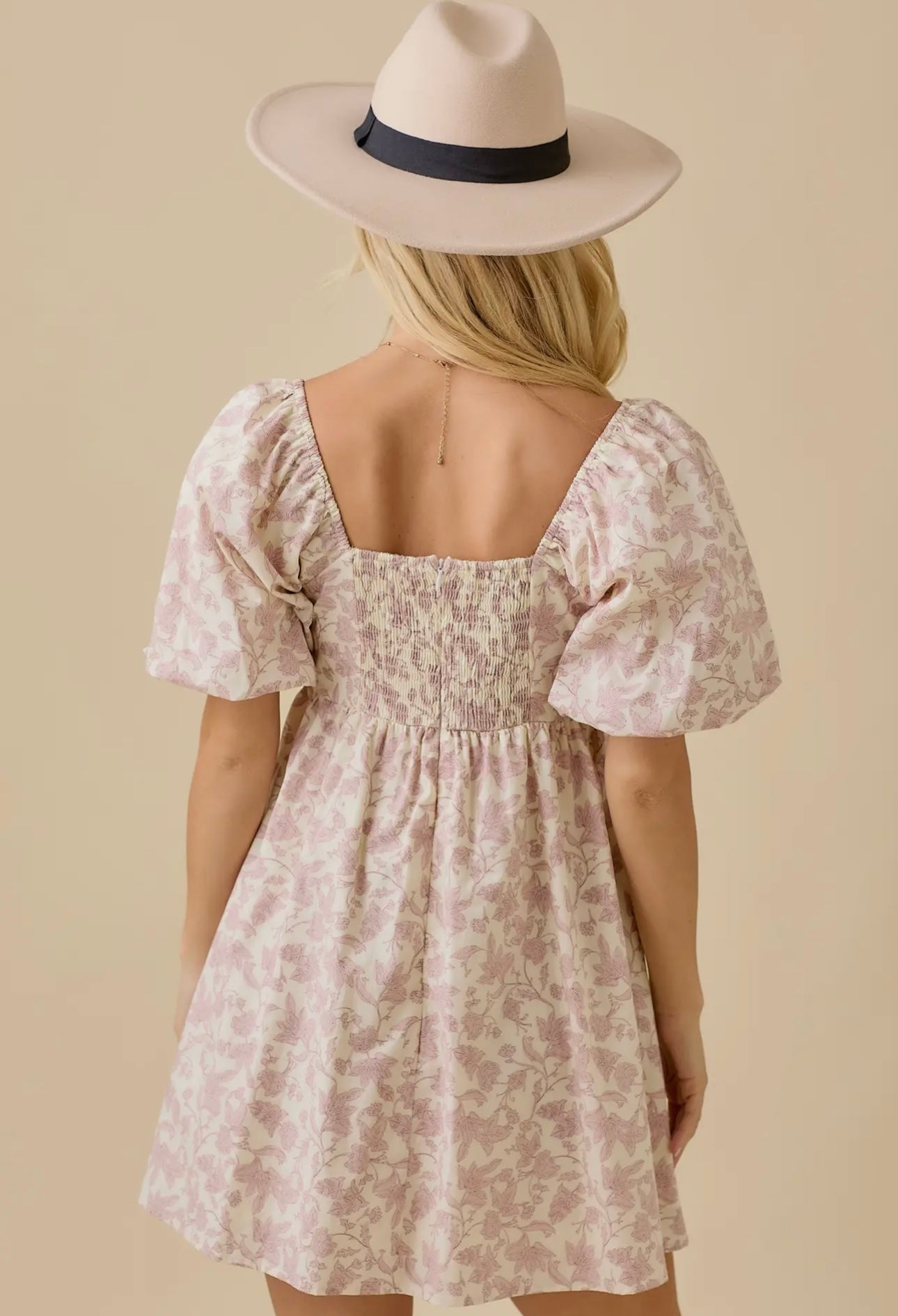 Dusty Rose Baby Doll Dress Main Strip