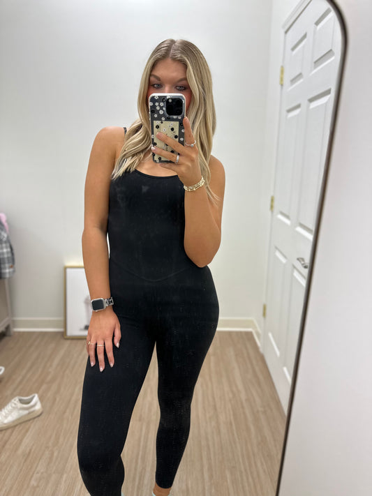 Jumpsuit with adjustable straps