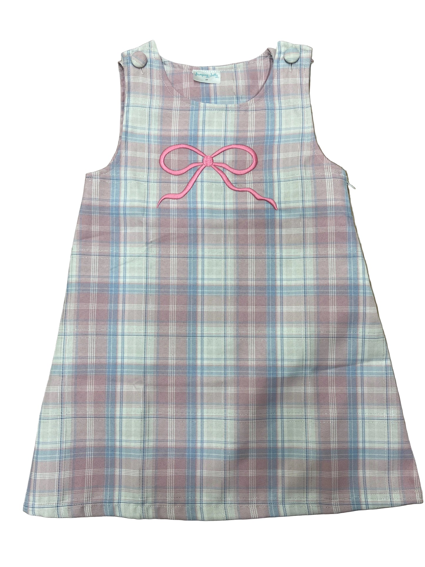 Plaid Bow Dress | Jumping Jolly