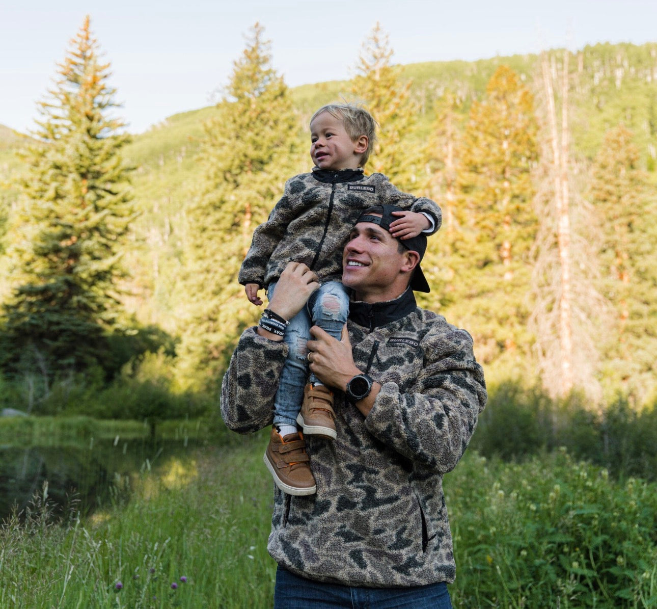 Sherpa - Quarter Zip - Rocky Mountain Camo Burlebo