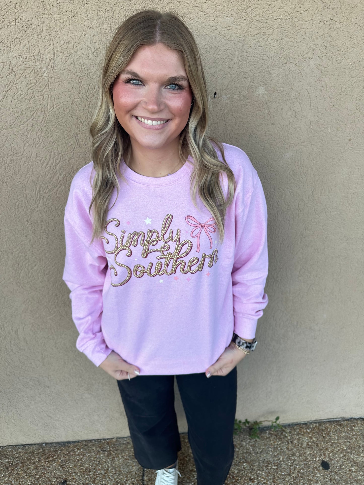 Simply southern pink logo sweatshirt