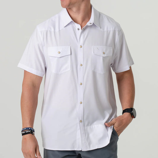 White Pearl Snap Button Up Burlebo