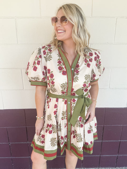 Crimson Blossom Dress