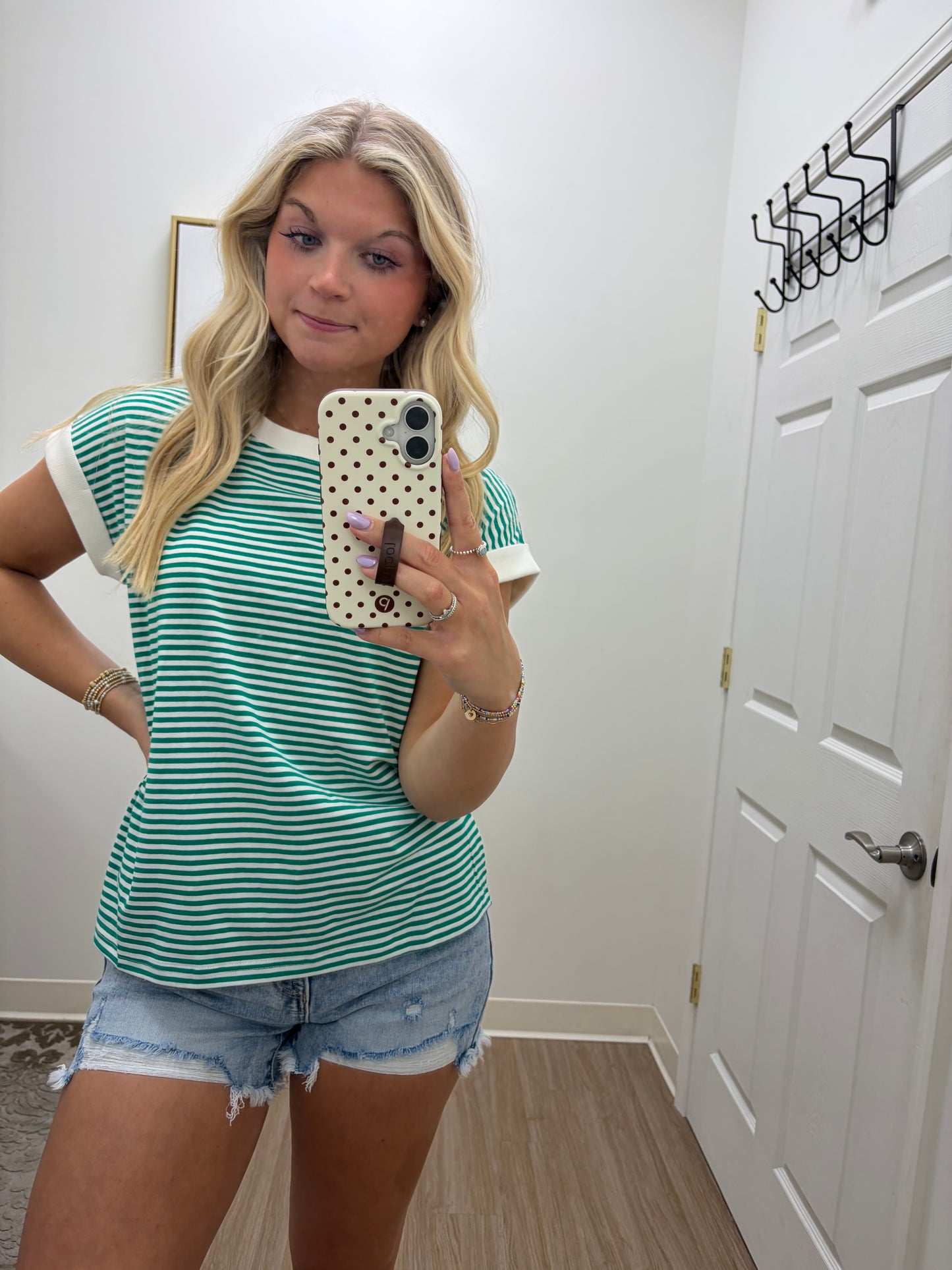 Stripe Everyday Top| Green