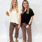 Acid Wash Jeans | Brown