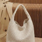 Woven Tote Beige w/Pouch