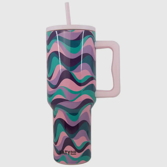 Pink swirl tumbler