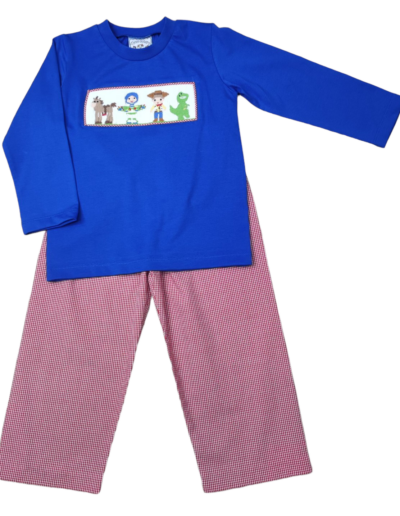 Toy time smocked boys pant set