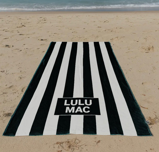 Lulu Mac Beach Towel Black/White