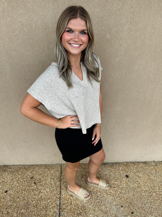 Black Pencil Skirt With Slit