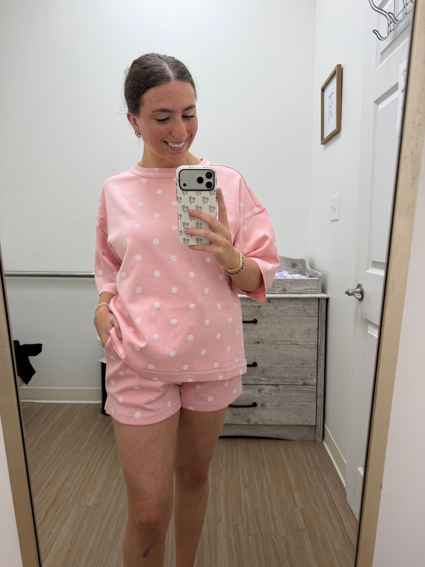 Pink Polka Dot Scuba Set