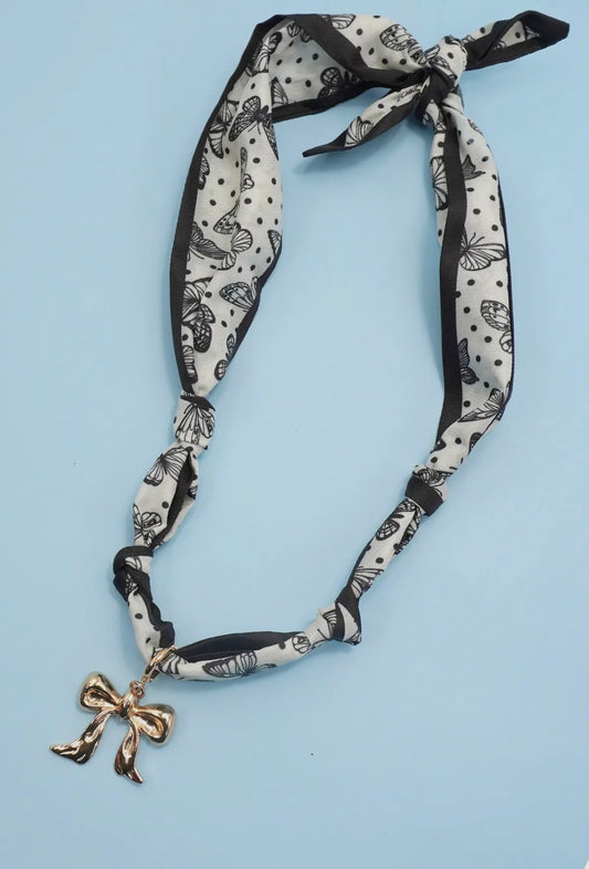 Butterfly Scarf Necklace (Bow)